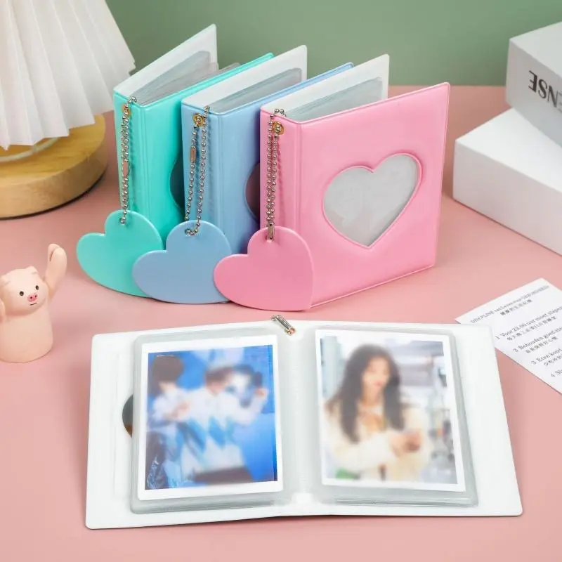 2025 New Photocards Binder Cute Photo Album Mini Photocard Holder Love Heart Hollow Collector Book Binding Machine Fajas