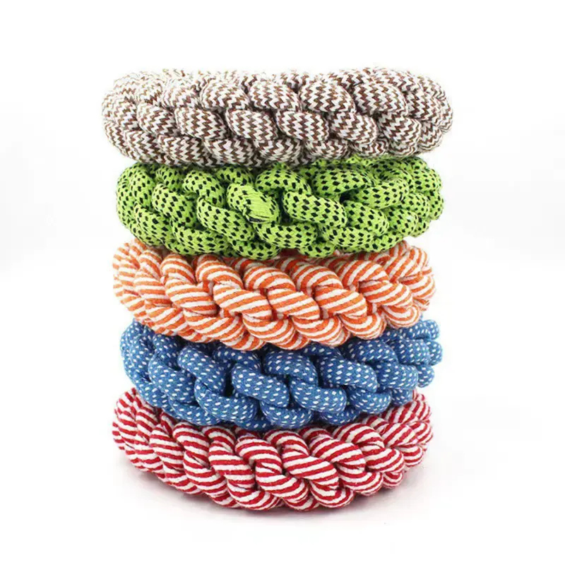 Dog Toy Carrot Knot Rope Ball Cotton Puppy Cleaning Teeth Chew Interactive Durable Braided Bite Resistant Pet Supplies