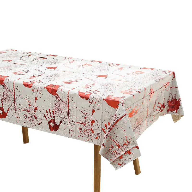 2025 Halloween Decorations Disposable PEVA Tablecloth | Party Supplies for Table Backdrop Banner