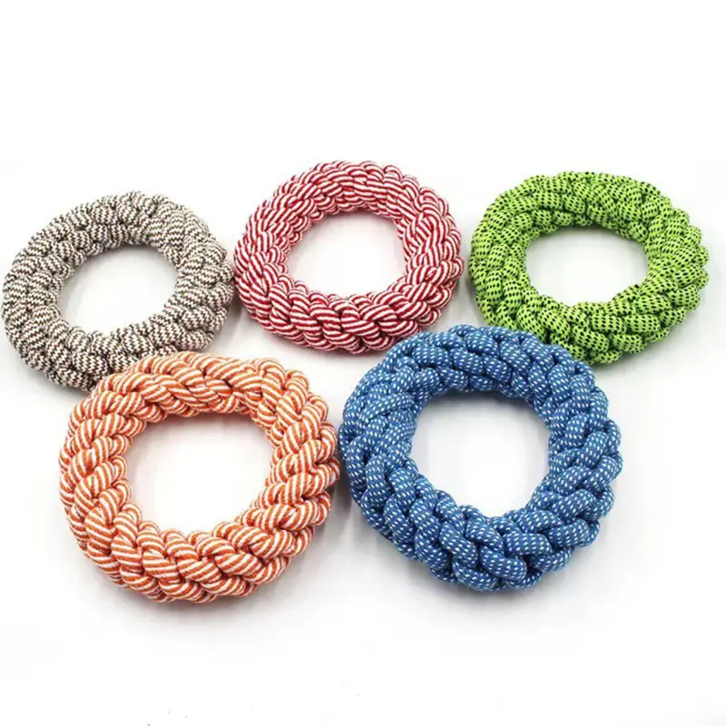 Dog Toy Carrot Knot Rope Ball Cotton Puppy Cleaning Teeth Chew Interactive Durable Braided Bite Resistant Pet Supplies