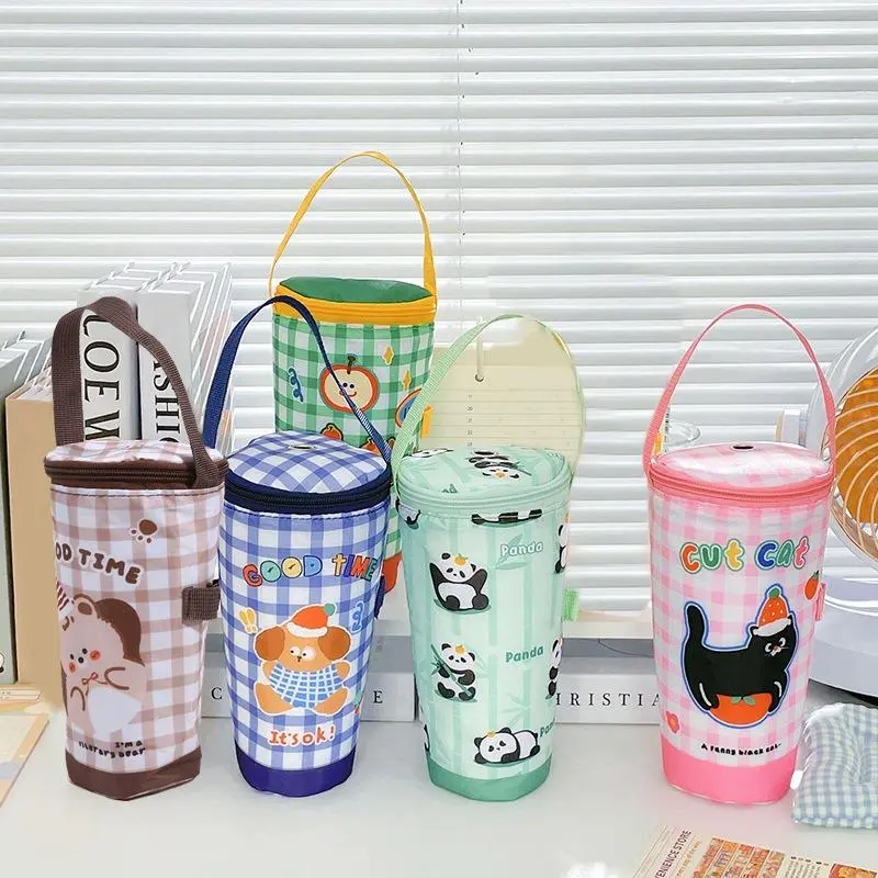 1Pc Portable Milk Tea Tote Bag Heat Preservation Eco-friendly Handbag Carrying Insulated Cup Cover Tumbler Accessories