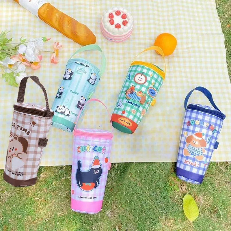 1Pc Portable Milk Tea Tote Bag Heat Preservation Eco-friendly Handbag Carrying Insulated Cup Cover Tumbler Accessories