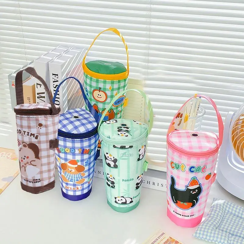 1Pc Portable Milk Tea Tote Bag Heat Preservation Eco-friendly Handbag Carrying Insulated Cup Cover Tumbler Accessories