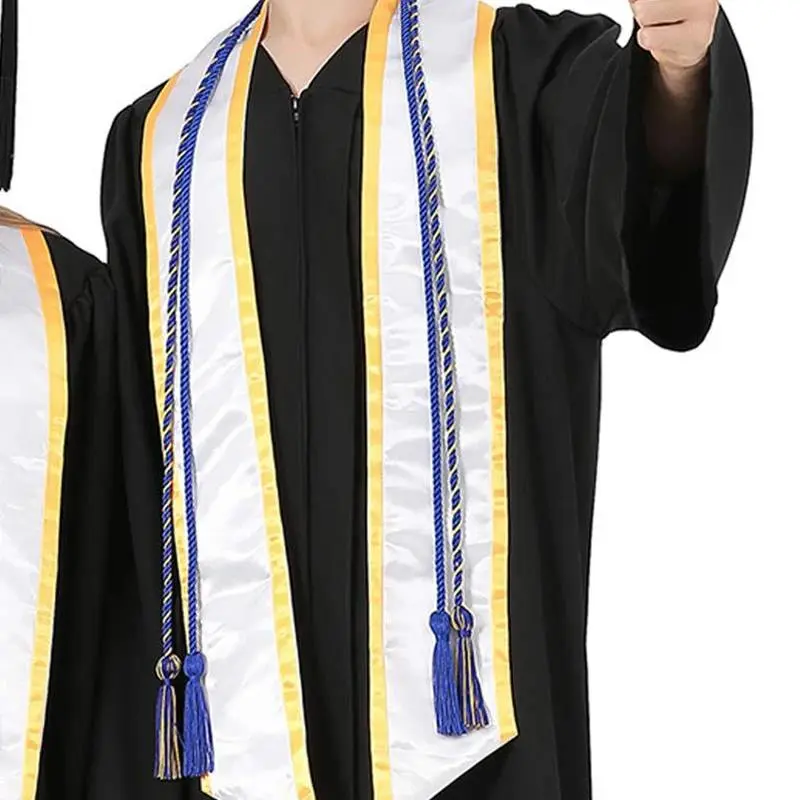 Hot Sell Ready Stocked Graduation Honor Cords with Tassels, Polyester Yarn Cord for Bachelor Gown, Students Drawstring Rope