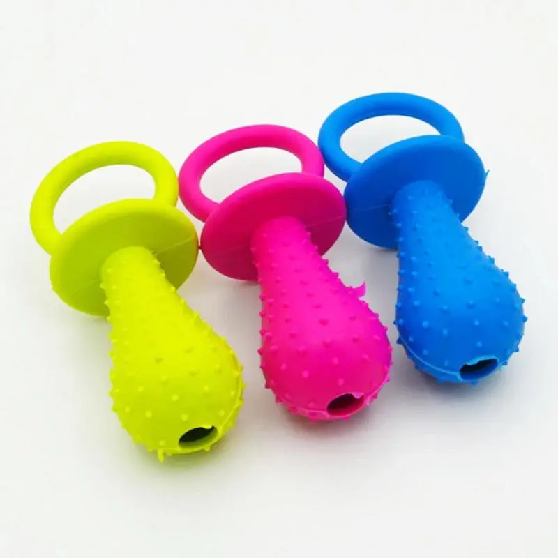 2025 New Ready Stocked Pet Mini Nipple Toys Pacifiers Teddy Dog Bite Training Molar Tooth Cleaning Toy Hot Sell