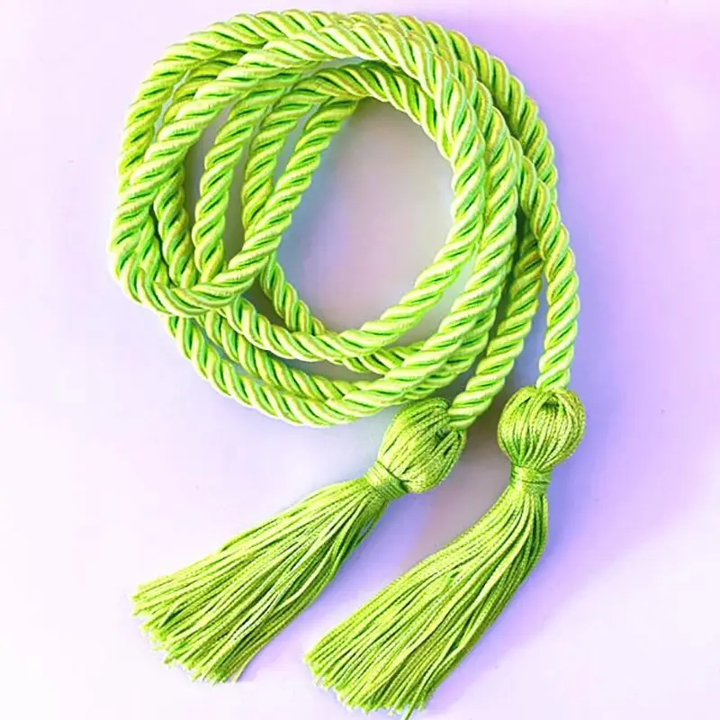Hot Sell Ready Stocked Graduation Honor Cords with Tassels, Polyester Yarn Cord for Bachelor Gown, Students Drawstring Rope