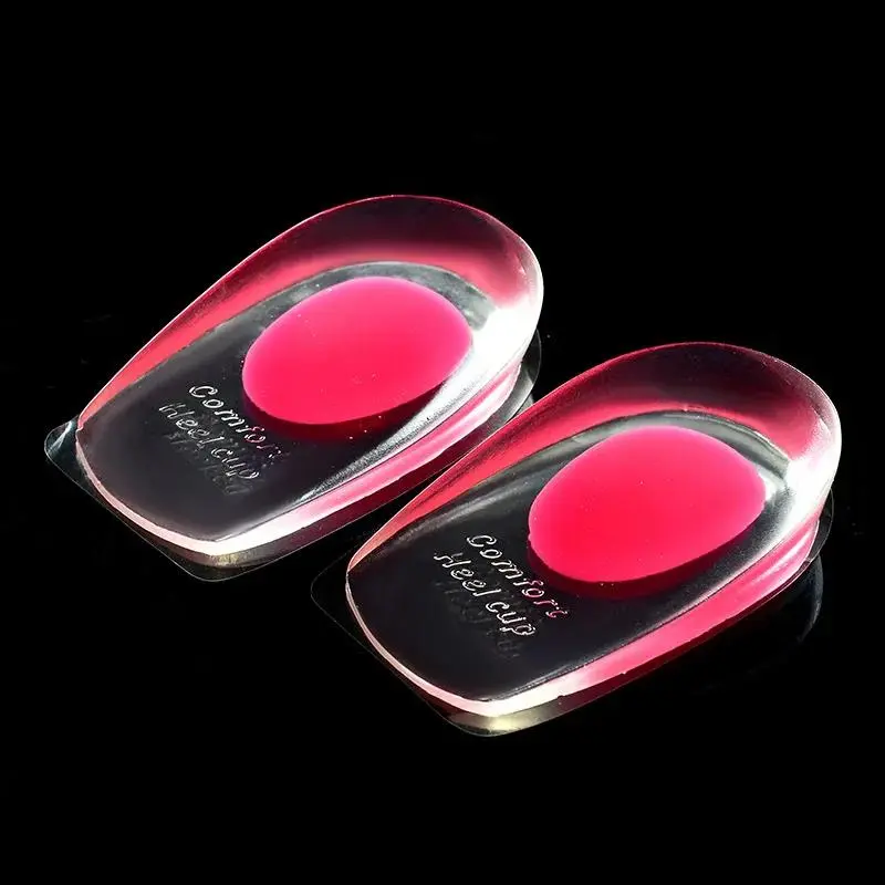 2025 New1 Pair Soft Silicone Gel Insoles for Heel Spurs Pain Foot Cushion Massager Care Half Insole Shoe Pad Height Increase