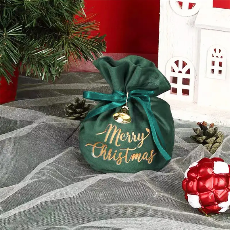 Gift Drawstring Bags Christmas Wedding Party Candy Chocolate Gift Wrapping Bags Home New Year Presents Bags Reusable Hot Sale