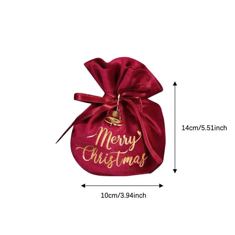 Gift Drawstring Bags Christmas Wedding Party Candy Chocolate Gift Wrapping Bags Home New Year Presents Bags Reusable Hot Sale