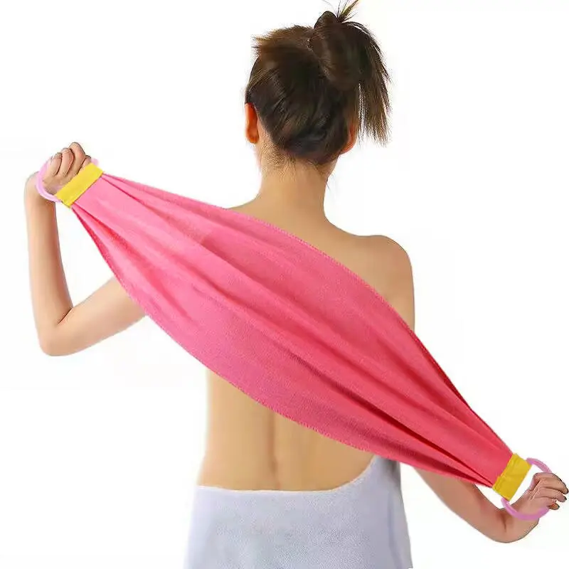 1PC Sheet Exfoliating Bath Towel Stretchable Back Full Body Scrub Bathroom Supplies Super Absorbent