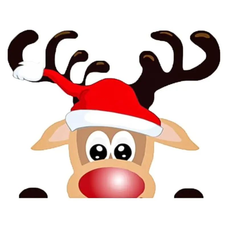 Christmas New Car Window Sticker, Decoration Side Window Bumper Sticker, Santa Claus Elk Car Glass Decoration Sticker