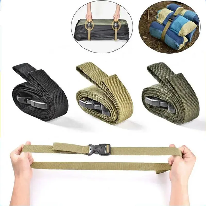 Hot Sale Durable Portable Adjustable Outdoor Camping Cargo Storage Fixing Belt Convenient Practical Tour Baggage Tied Strap