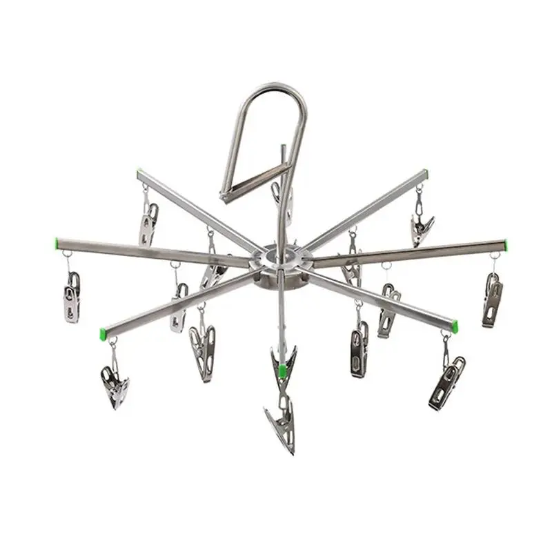 2025 NewLaundry Hanger Stainless Steel Underwear Sock Drying Rack Windproof Flat Head Design Rust Resistant Strong Grip Clip