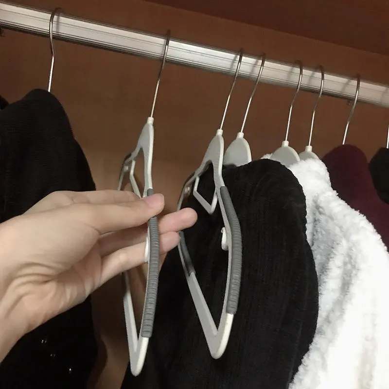 New10PCS Multifunctional Clothes Hanging Household Hangers Non-slip Dormitory Bedroom Special Storage No Trace