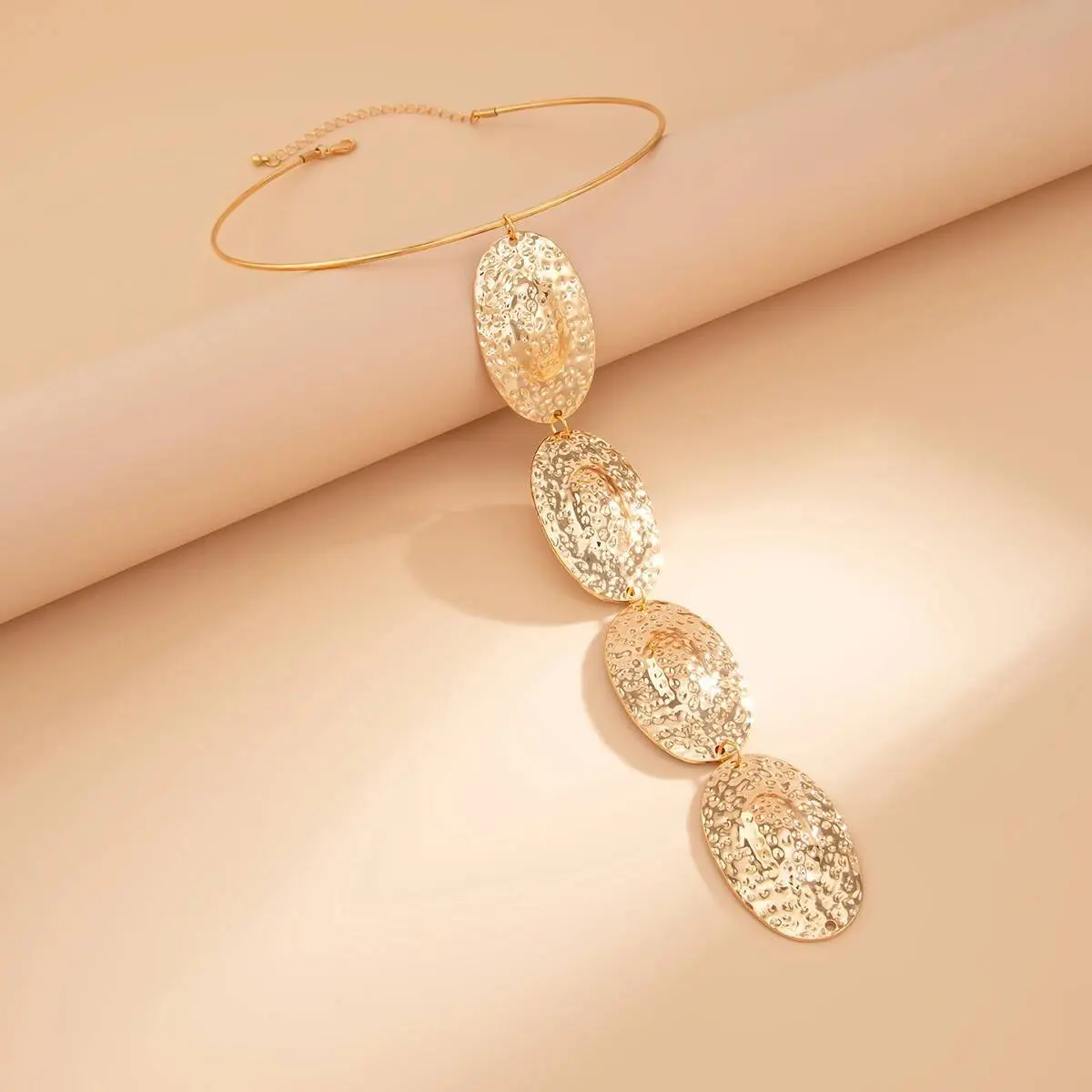 Ingemark Vintage Irregular Geometric Metal Pendant Choker Necklace for Women Collares Sexy Torques Chest Chain Wedding Jewelry