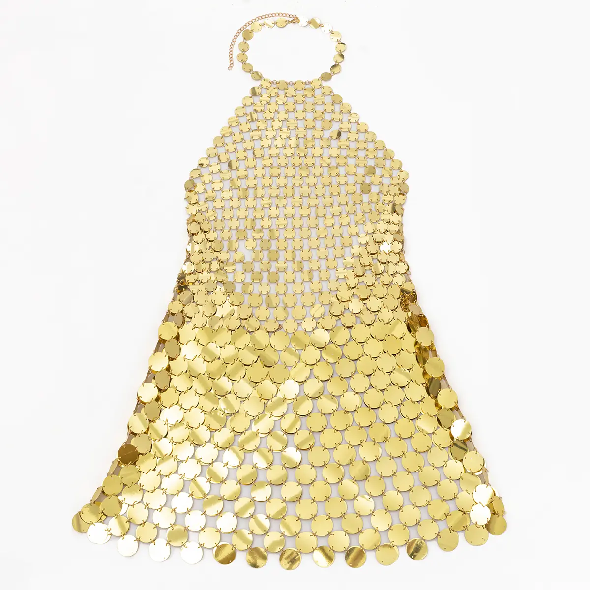 Elegant Shiny Plastic Sequins Dress for Women Girl Sexy Bikini One Piece Dress Festival Body Jewelry Outfits Accessories Gift