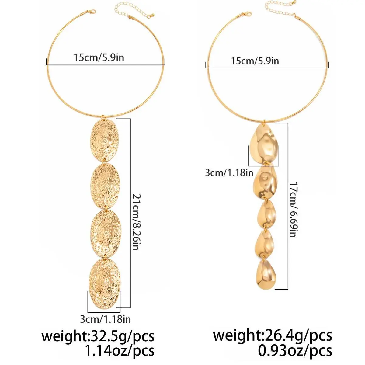 Ingemark Vintage Irregular Geometric Metal Pendant Choker Necklace for Women Collares Sexy Torques Chest Chain Wedding Jewelry