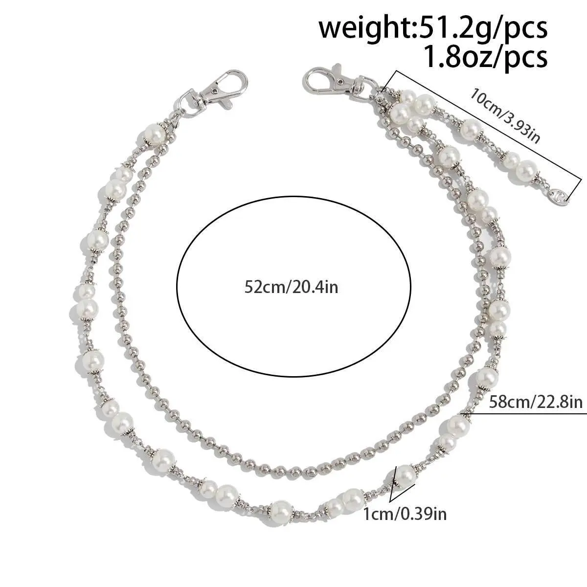 Ingemark 2025 Faddish Unique Imitation Pearl Alloy Waist Chain for Men Women Summer Jeans Pants Chain Punk Jewelry Accessories