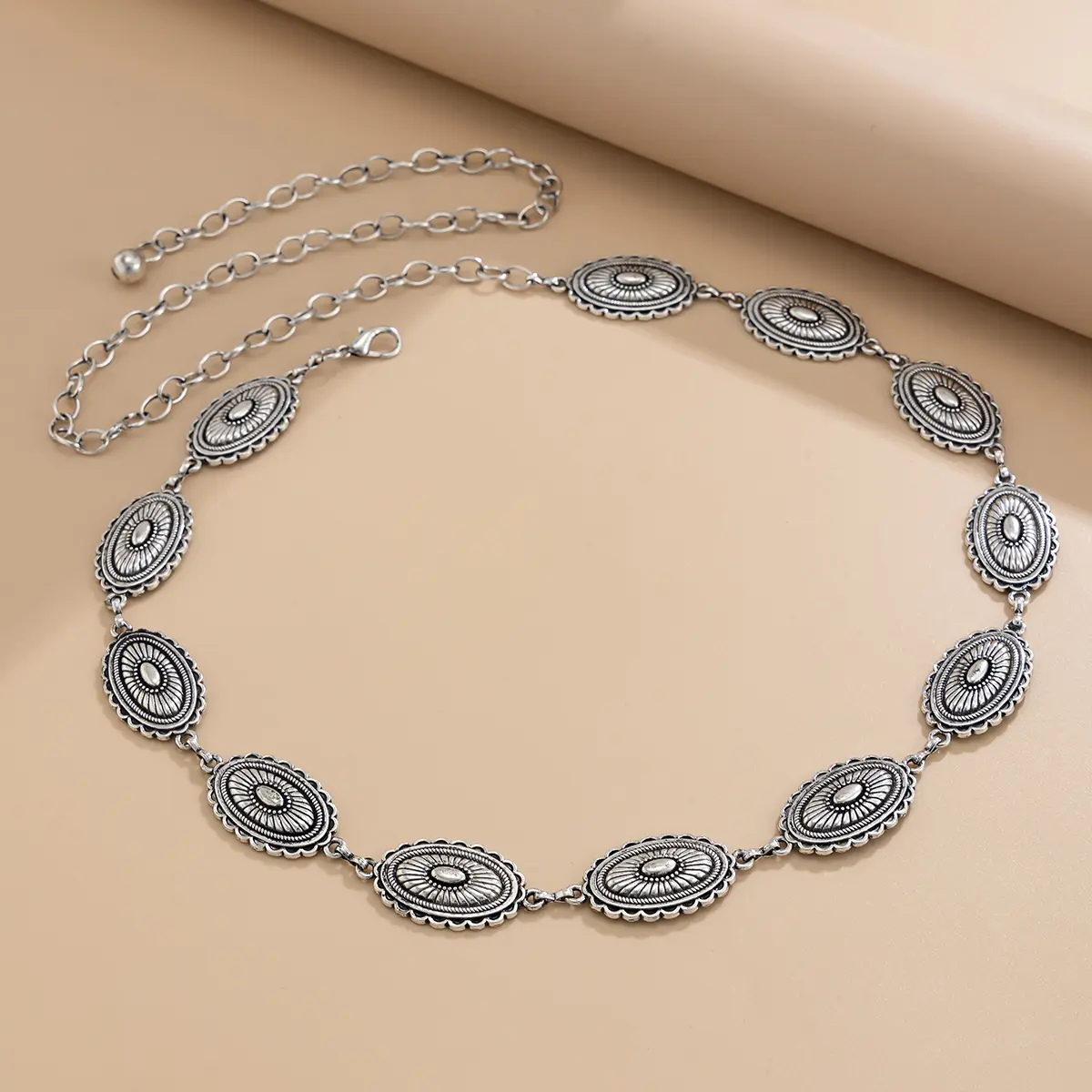 Ingemark Goth Ethnic Geometric Carving Coin Waist Belly Belt for Women Summer Beach Bikini Dress Jeans Chain Body Jewelry Gift