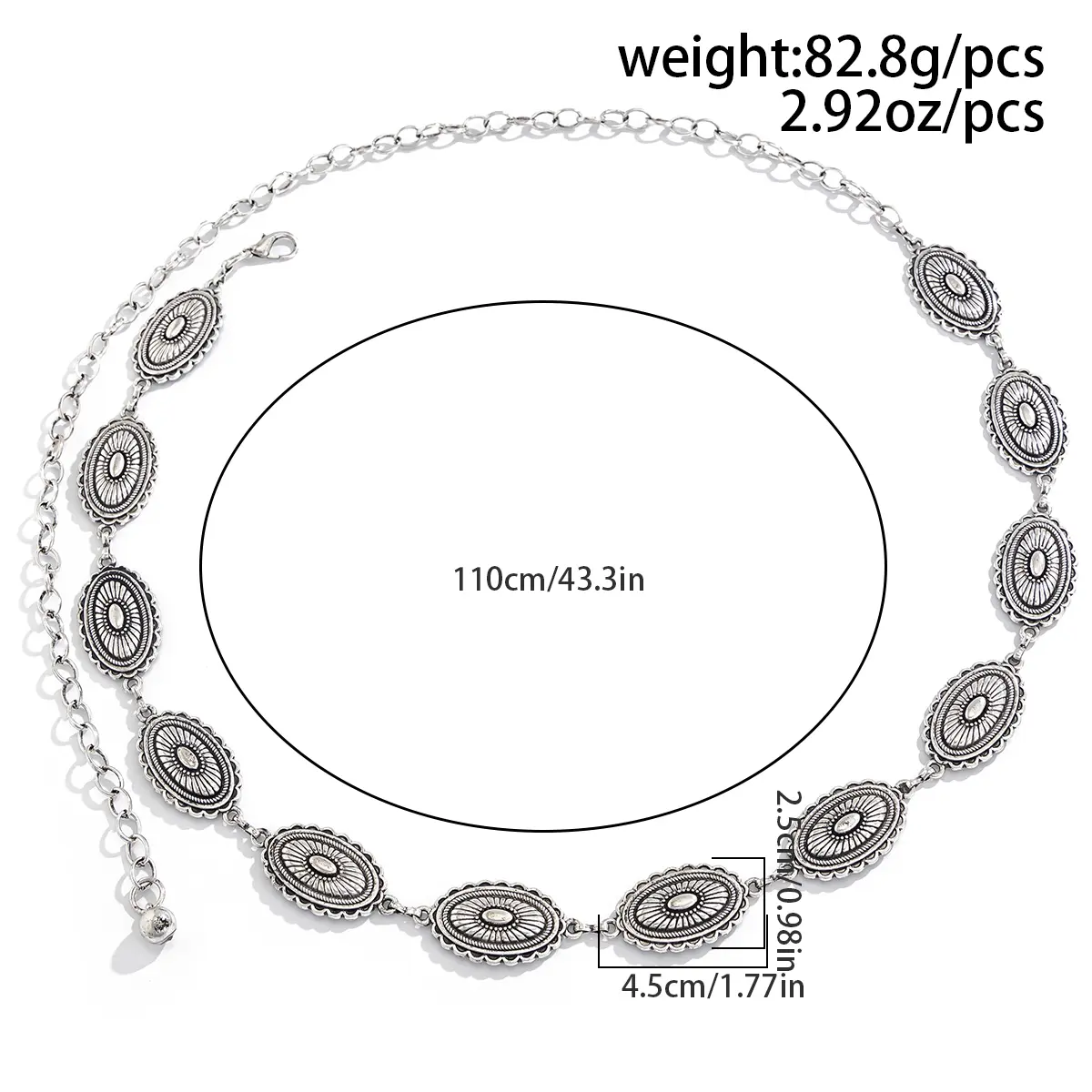 Ingemark Goth Ethnic Geometric Carving Coin Waist Belly Belt for Women Summer Beach Bikini Dress Jeans Chain Body Jewelry Gift