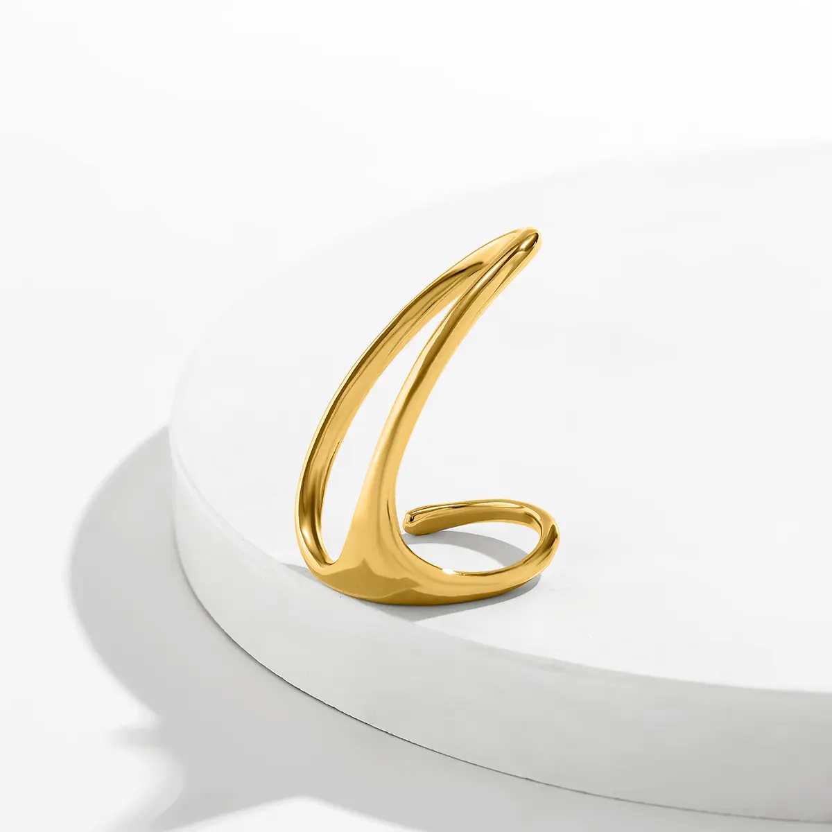 Ingemark Vintage Simple Irregular Shape Hollow Open Ring for Women Wedding Classic Finger Couple Rings Aesthetic Y2K Accessories