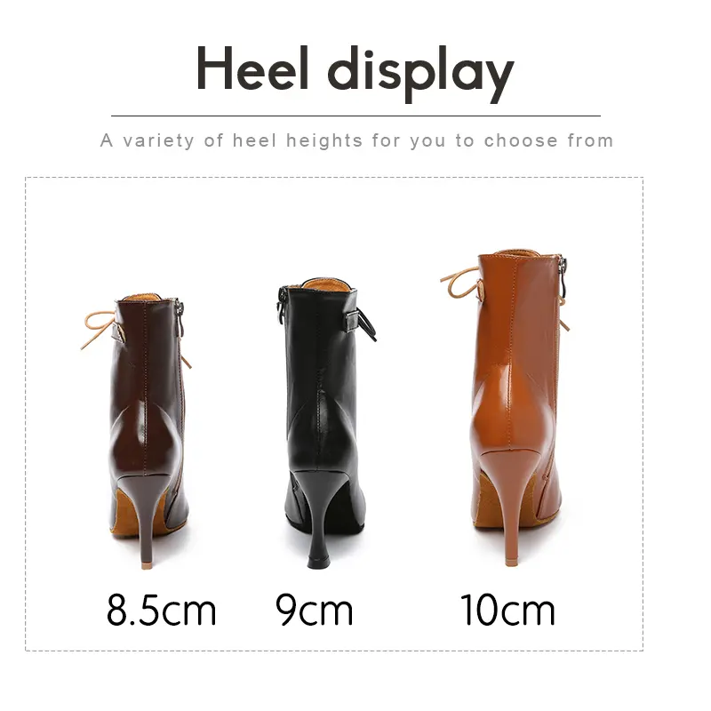 DKZSYIM Women Ballroom Dance Boots Tango Pole Dance Shoes For Women Sexy stilettos High Heels Fashion Salsa Party Dance Shoes