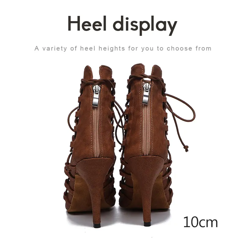 DKZSYIM Women Sexy stilettos Women's Latin Dance Shoes Salsa Dancing Shoes Girls Ankle boots Ballroom High Heels Dance Shoes