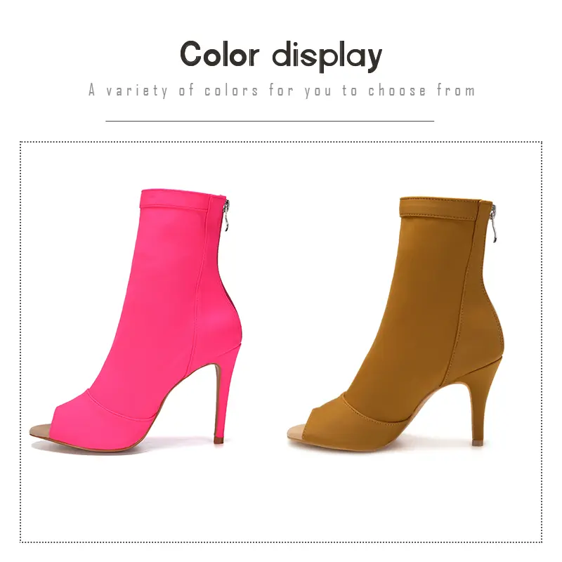 DKZSYIM Latin Dance Shoes Woman Sexy Stilettos Tango Boots Party Dance Booties Women's Dancing Shoes Ladies Ballroom Shoes