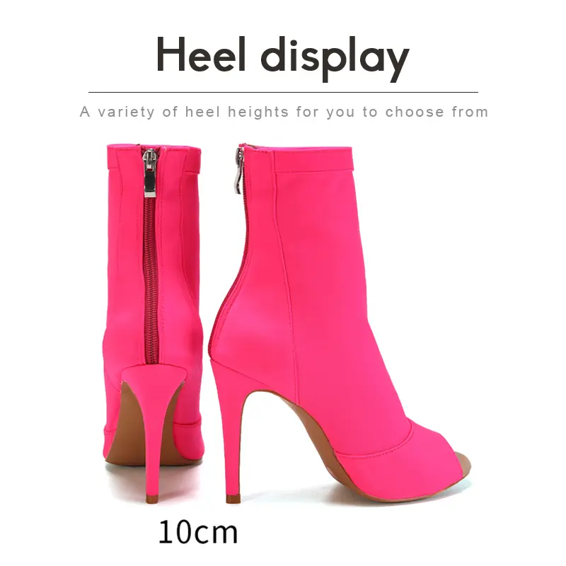 DKZSYIM Latin Dance Shoes Woman Sexy Stilettos Tango Boots Party Dance Booties Women's Dancing Shoes Ladies Ballroom Shoes