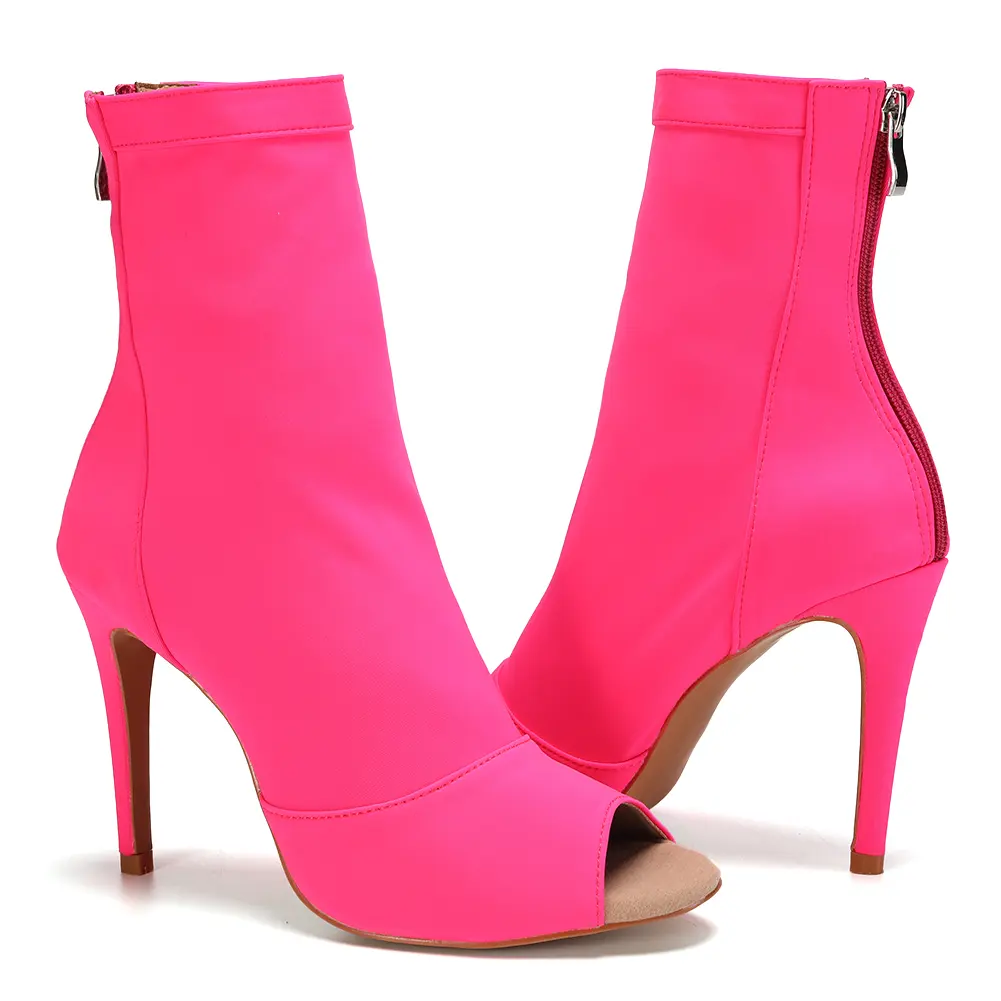 DKZSYIM Latin Dance Shoes Woman Sexy Stilettos Tango Boots Party Dance Booties Women's Dancing Shoes Ladies Ballroom Shoes