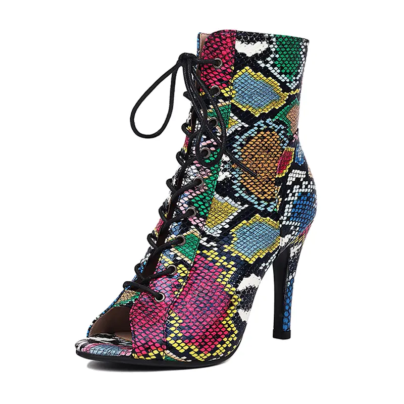 Sexy Stilettos Dance Boots Woman leather Latin Dance Shoes for Women's Party Boot Tango Salsa Dance Heels Ballroom Shoes
