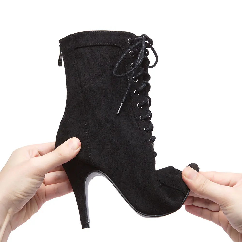 Women Latin Dance Shoes DENIM High-Top Tango Dance Boots for Ladies Girls Fashion Ballroom Boots High-Heeled Party Dance Shoes