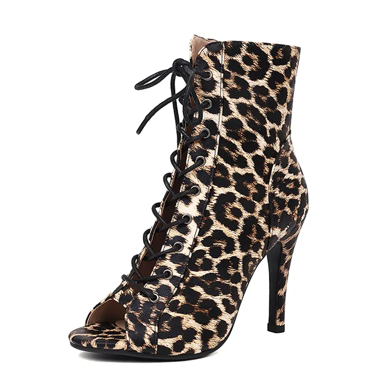 Sexy Stilettos Dance Boots Woman leather Latin Dance Shoes for Women's Party Boot Tango Salsa Dance Heels Ballroom Shoes
