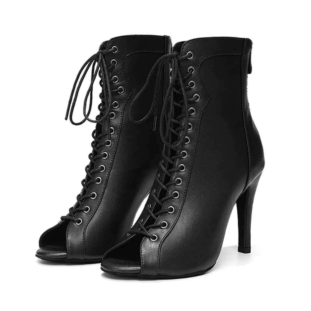 Sexy Stilettos Latin Dance Shoes Woman Party Dancing Shoes Boots Girls Women's Dancing shoes Peep Toe Tango Ballroom Boots