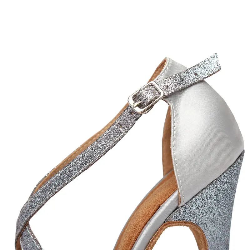 DKZSYIM Women Latin Dance Shoes Silk Pratice Dance Shoes Comfortable Ballroom Dancing Shoes Soft sole High Heels Wholesal
