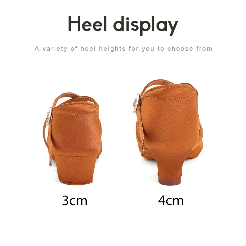 DKZSYIM Girls Latin Dance Shoes Silk Tango Dance Shoes Salsa Dancing Shoes for Kids Dance Sandals Ballroom Women Heel 3/4CM