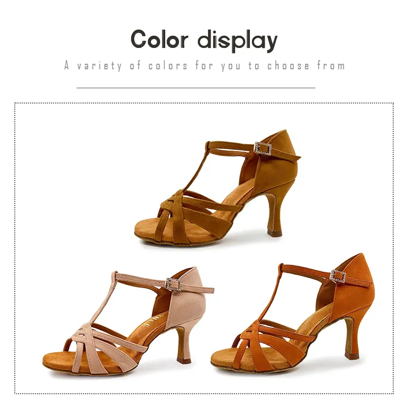 DKZSYIM Women Latin Dance Shoes Ballroom Tango Dancing Shoes for Ladies Dance Sandals High Heels Salsa Dance Shoes