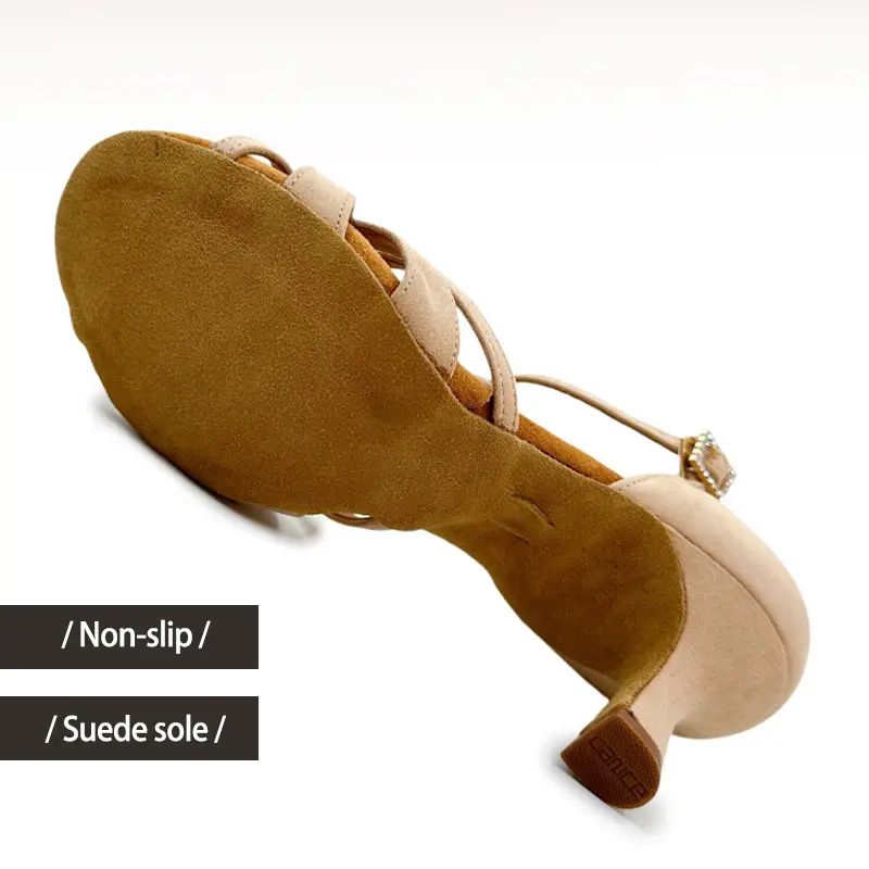 DKZSYIM Women Latin Dance Shoes Ballroom Tango Dancing Shoes for Ladies Dance Sandals High Heels Salsa Dance Shoes