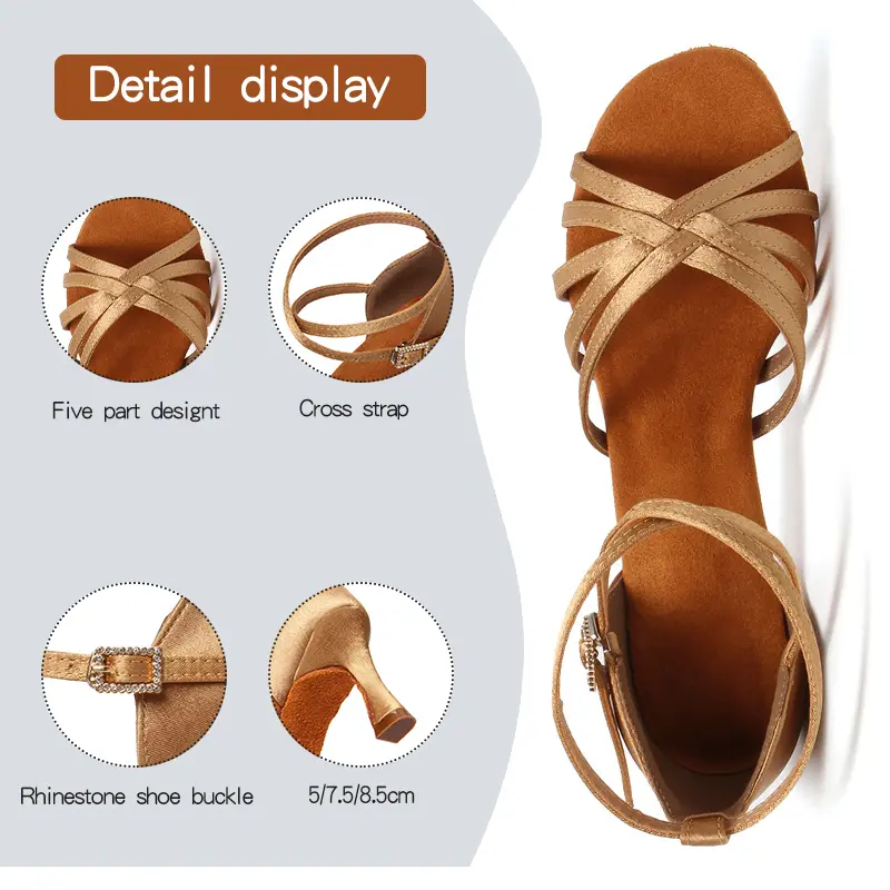DKZSYIM Women Latin Dance Shoes Ballroom Tango Dancing Shoes Suede Soles Cuban Heels Party Dance Shoes Hot Selling Wholesale