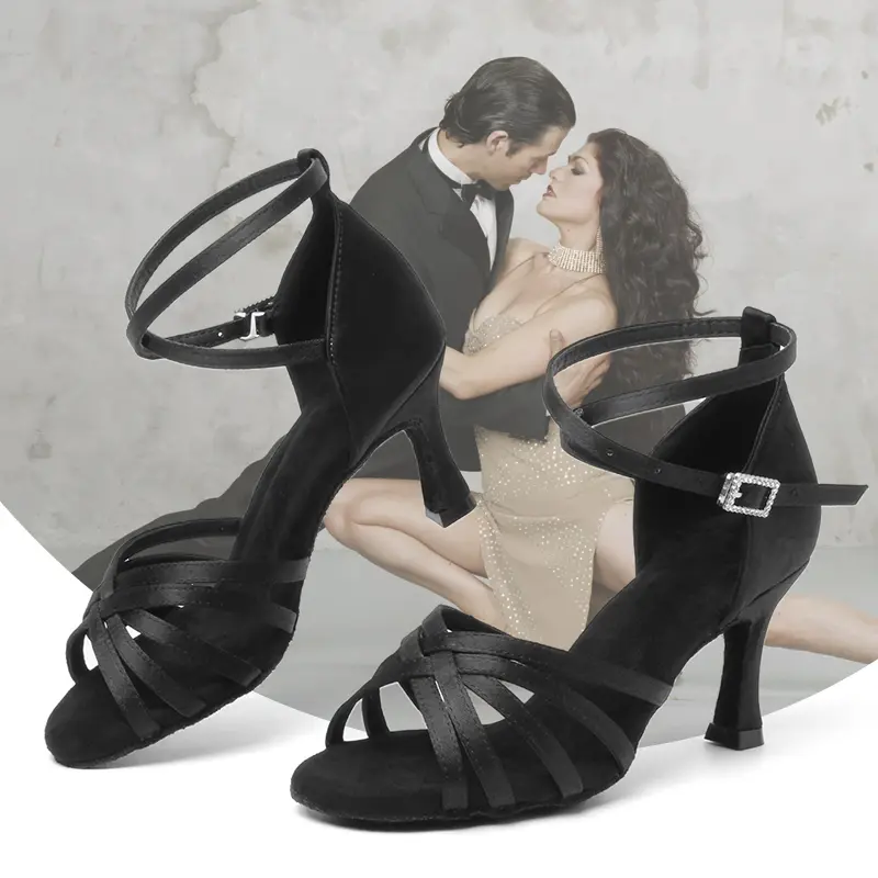 DKZSYIM Women Latin Dance Shoes Ballroom Tango Dancing Shoes Suede Soles Cuban Heels Party Dance Shoes Hot Selling Wholesale