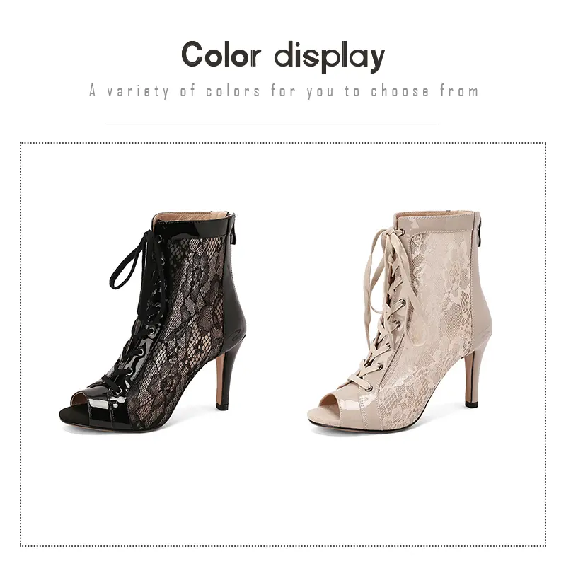 DKZSYIM Women Dance Boots high heels Sexy Stilettos Woman Latin Dance Shoes For Ladies Party Ballroom Dance Shoes Boots Female