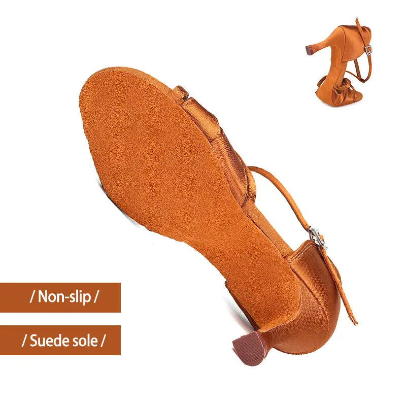 DKZSYIM Women Latin Dance Shoes Ballroom Dance Shoes Silk Tango Party Salsa Dancing Shoes for Ladies Sandals Heel 5/7.5/8.5CM