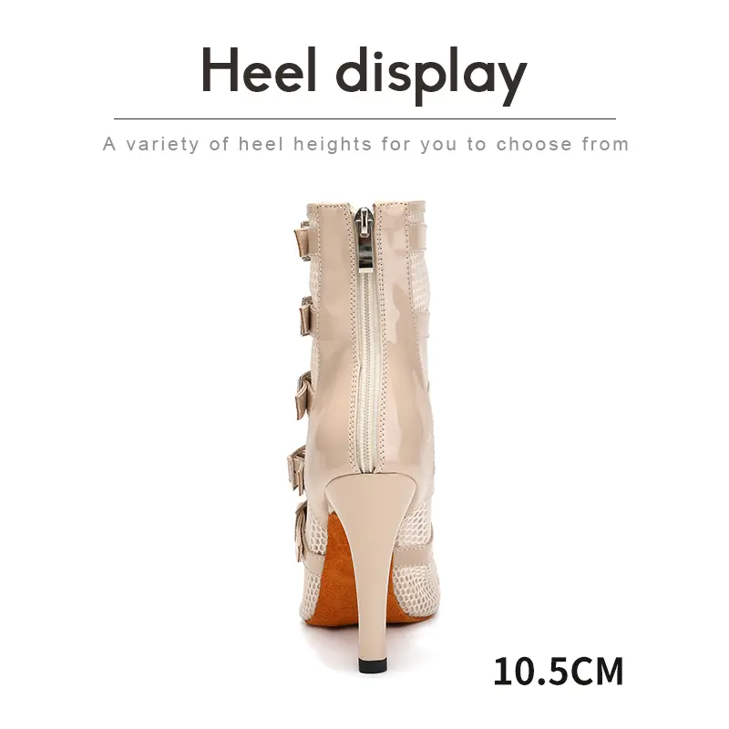 DKZSYIM Latin Dance Shoes Women Girls Party Dance Booties Pole Shoes Ladies Ballroom Latina Dancing Boots Woman Sexy Stilettos