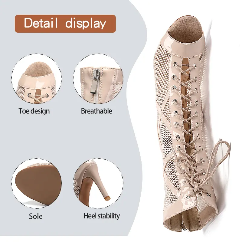 DKZSYIM Woman Latin Dance Shoes for Ladies Girls Sexy Stilettos Party Tango Dance Booties Women Salsa Dance Heels Ballroom