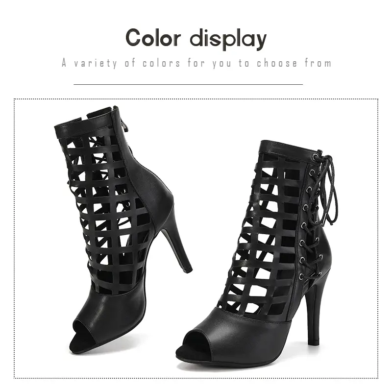 DKZSYIM Latin Dance Shoes Woman Sexy Stilettos Party Dance Shoes for Ladies Salsa Tango Dance Boots Heels Girls Ballroom Shoes