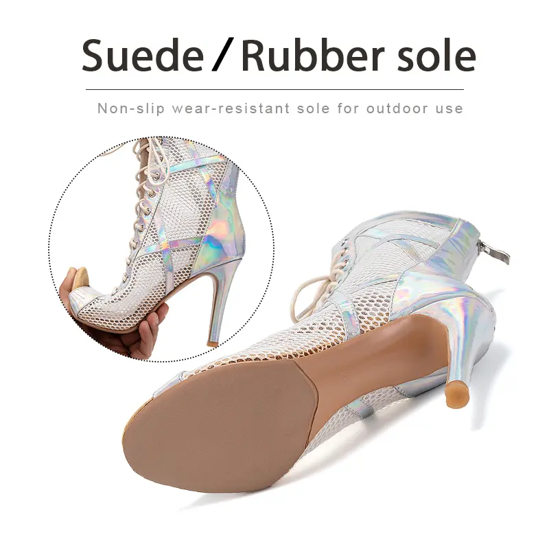 DKZSYIM Woman Latin Dance Shoes for Ladies Girls Sexy Stilettos Party Tango Dance Booties Women Salsa Dance Heels Ballroom