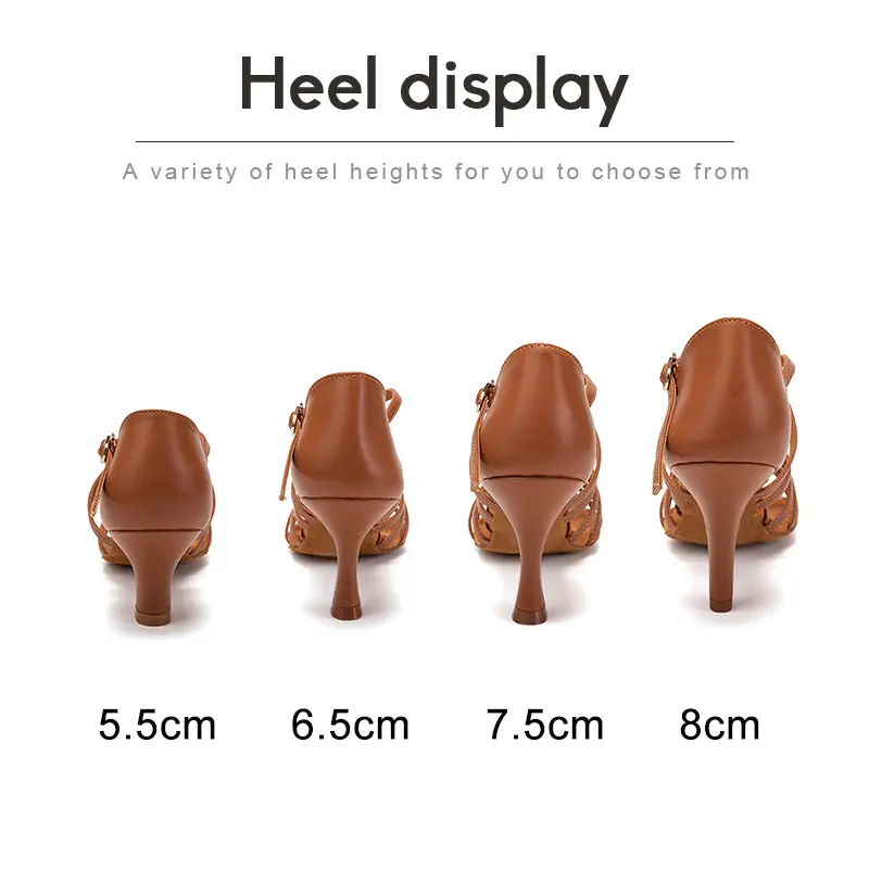 DKZSYIM Women Dance Shoes Latin Ballroom Tango Dancing Shoes Silk/PU High Heel Salsa Dance Shoes for Ladies Dance Sandals