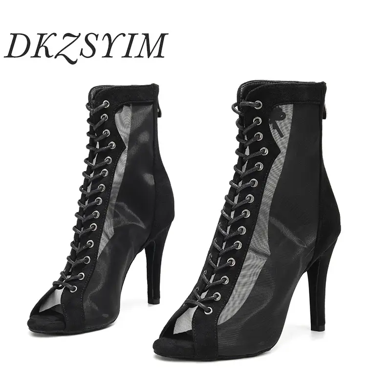 Woman Dance Shoes Sexy Stilettos Girls Party Dance Booties Ladies Salsa Latin Dance Boots High Heels Tango Ballroom Shoes