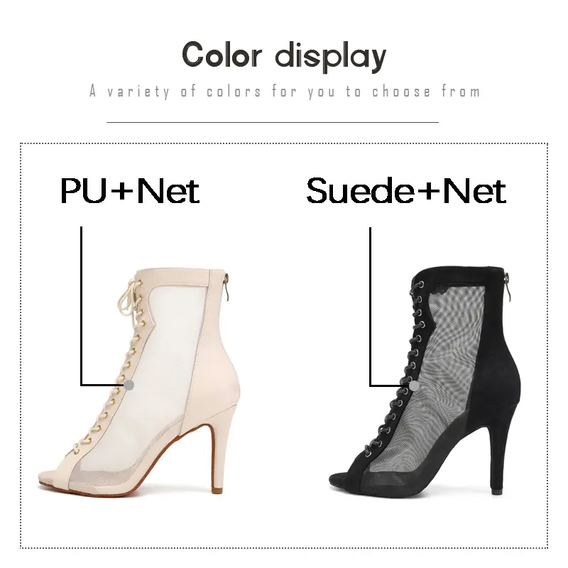 Woman Dance Shoes Sexy Stilettos Girls Party Dance Booties Ladies Salsa Latin Dance Boots High Heels Tango Ballroom Shoes