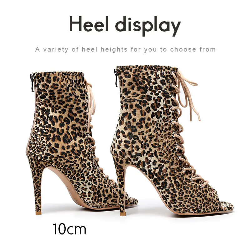 DKZSYIM Stilettos Women Dance High Heels Ballroom Latin Dance Shoes Pole Party Dance Shoes For Girls Ladies Leopard New